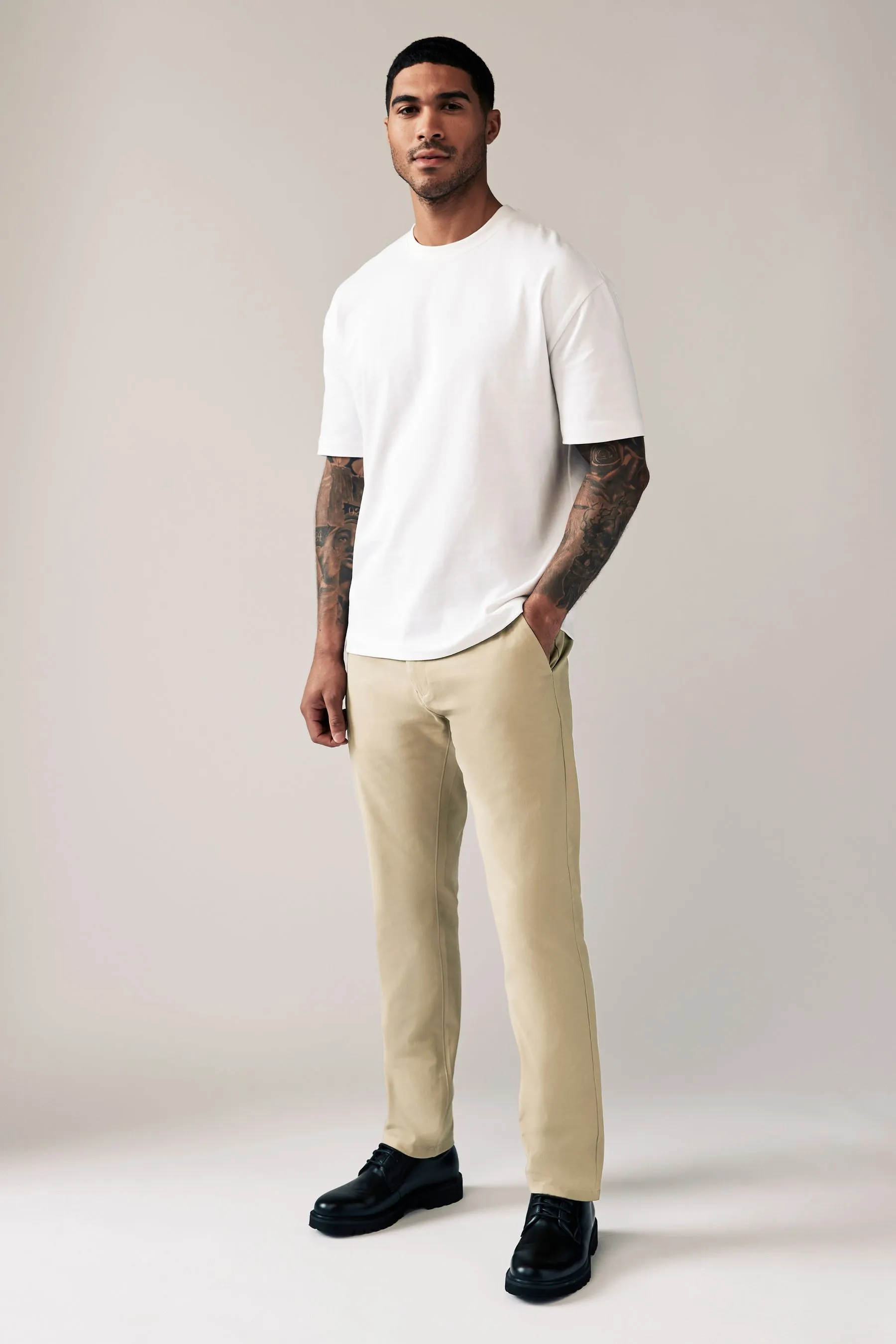 Stretch Chinos Pantaloni Vestibilità slim     